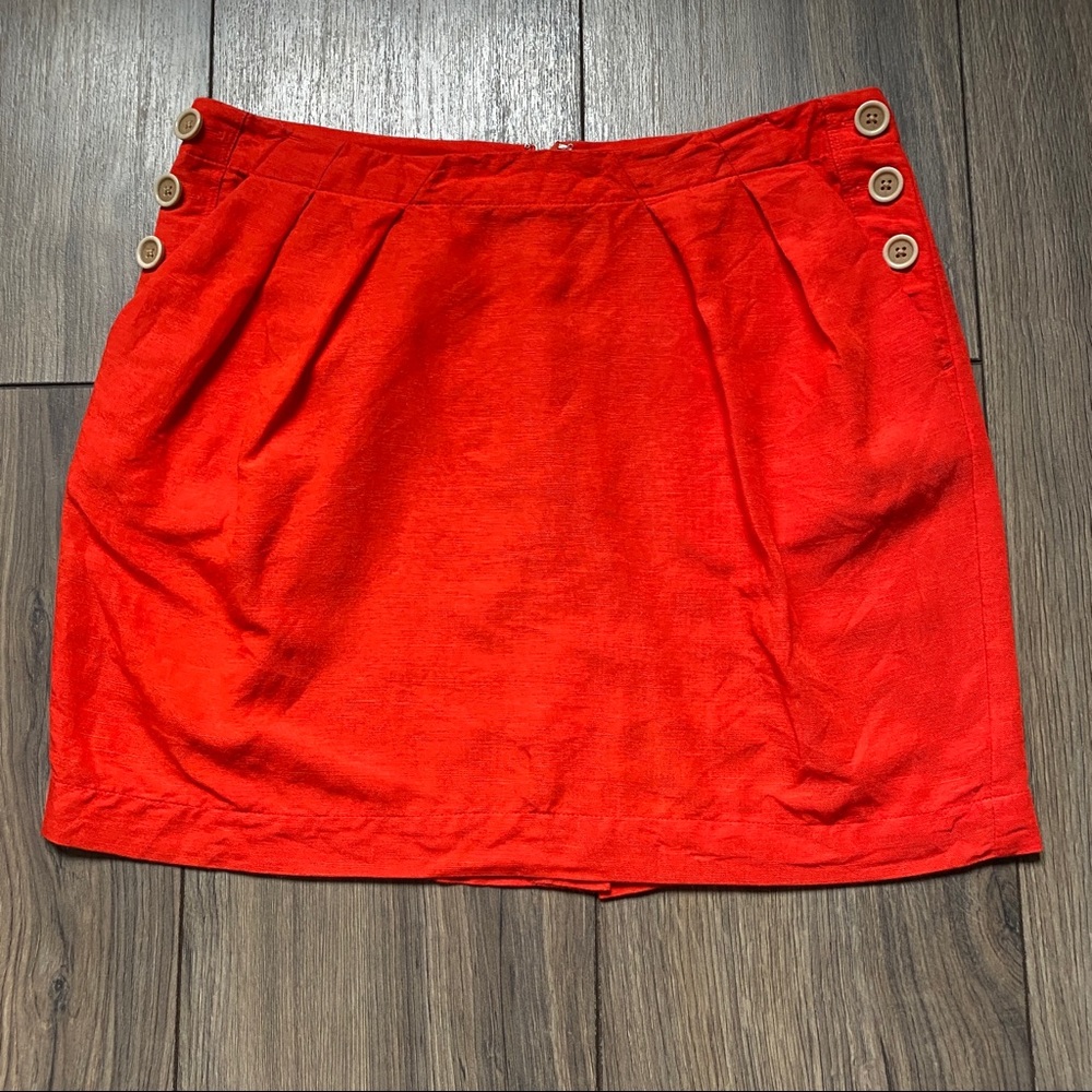 Banana Republic Factory Red Linen Blend Skirt